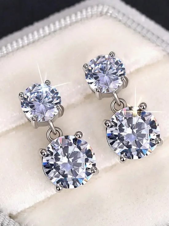 Neiman Marcus Jewelry - White Rhodium Drop Quartz Earrings